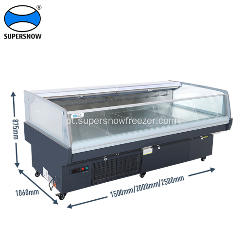 Top Open Type Supermercado Showcase Deli Chiller